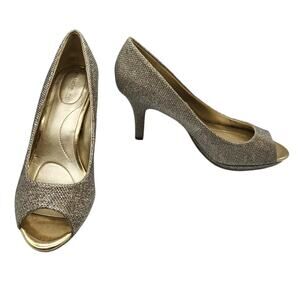 Bandolino B Flexable Sparkly Open Toe Pumps 9W